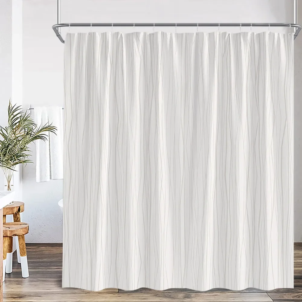 Abstract Solid Color Shower Curtains Nordic Minimalist Colorful Bathroom Decorations Modern Polyester Fabric Bath Curtain