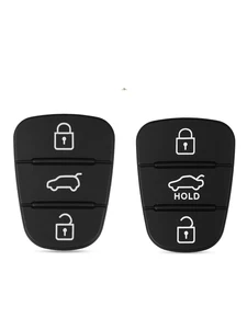 Чехол-книжка для ключей с 3 кнопками, резиновая накладка, для Hyundai I10, I20, I30, IX35, Kia K2, K5, Rio, Sportage