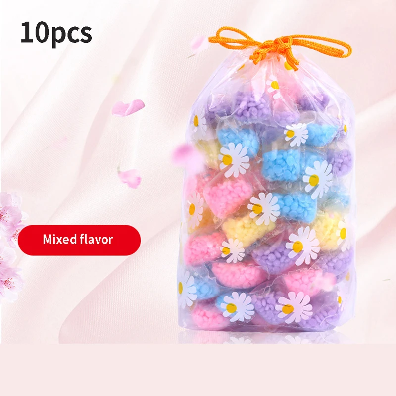 Laundry Beads 10pcs Laundry Beads Scent Booster Wash Clean Clothes Fresh Rose Lavender Fragrance Beads Soft Clothing Diffuser Perfume
