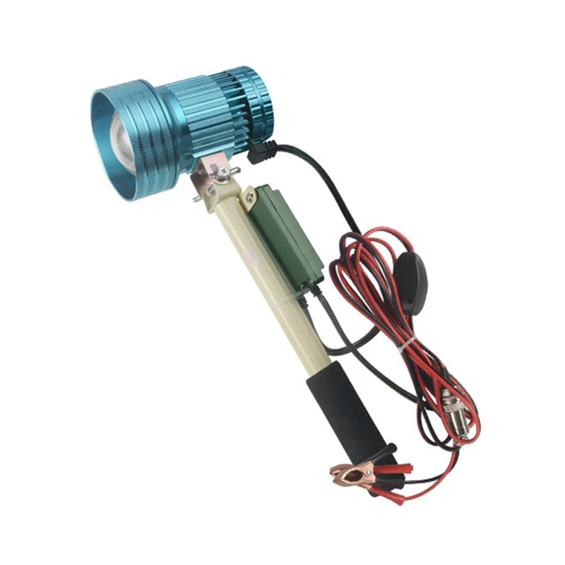 AT19-LED Zoomable Strong Light Telescopic Spotlight Long Range Spotlight Outdoor Black Pit Night Fishing Sea Mining Lamp