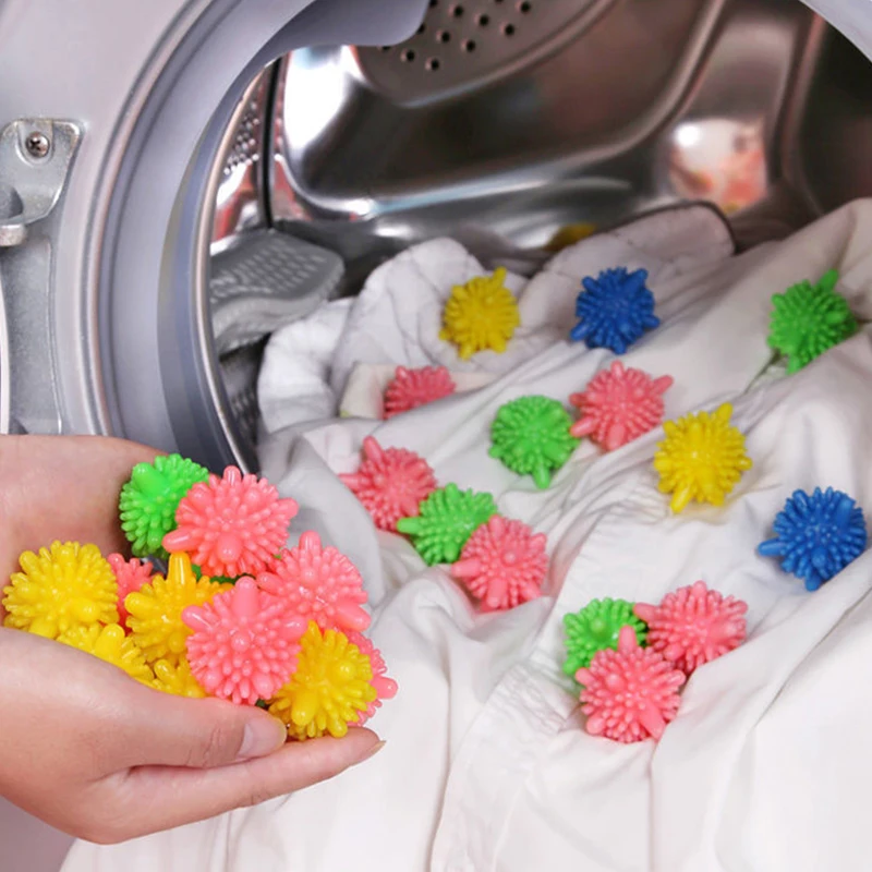 

10PCS Laundry Balls for Washing Machine Household Reusable PVC 4.5 Cm Capsules for Washing Anti-knot Clothes Magic Dryer Balls
