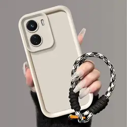 Elegant Weaving Lanyard Phone Case - Skin Feel Shockproof Protection - Redmi 10 Prime+ 5G (Bzgstyjt white)