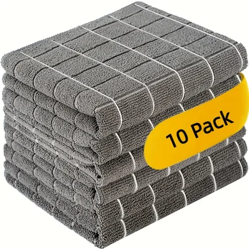 5/10pcs Asciugamano da cucina in microfibra Strofinaccio super assorbente Strofinaccio per pulizia ad asciugatura rapida Stracci per la pulizia della casa Tamponi abrasivi durevoli 1