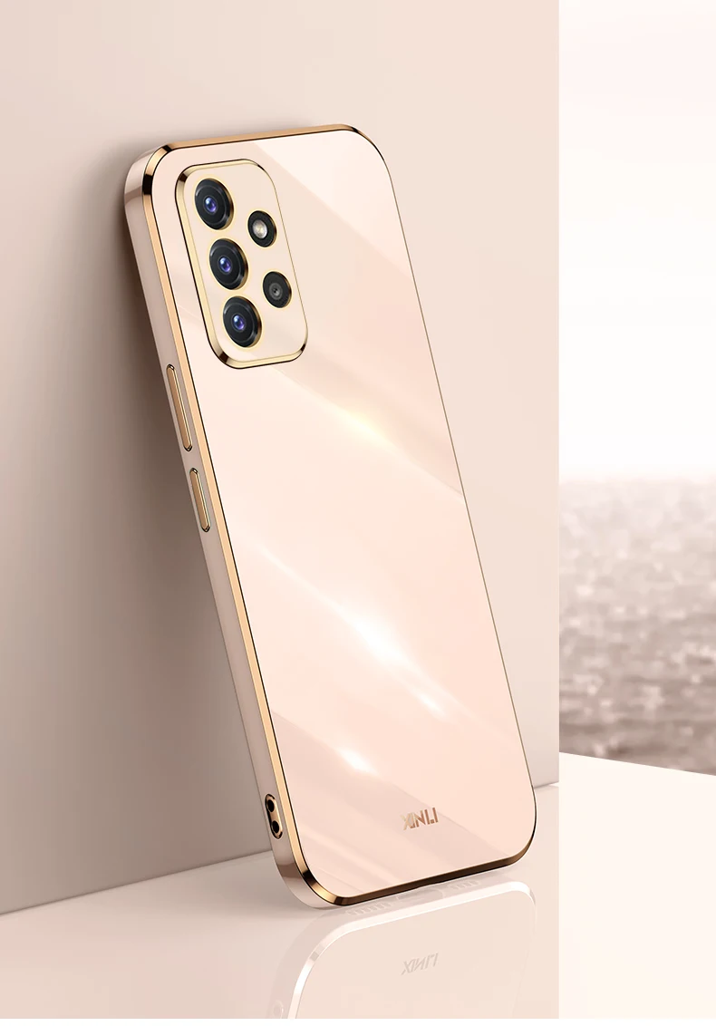 Coque de téléphone Samsung Galaxy A22 A12 A22S A32 A52 A72 A51 A71 M12 M22 A, étui souple scintillant carré de luxe plaqué Laser 3D_voghion.com