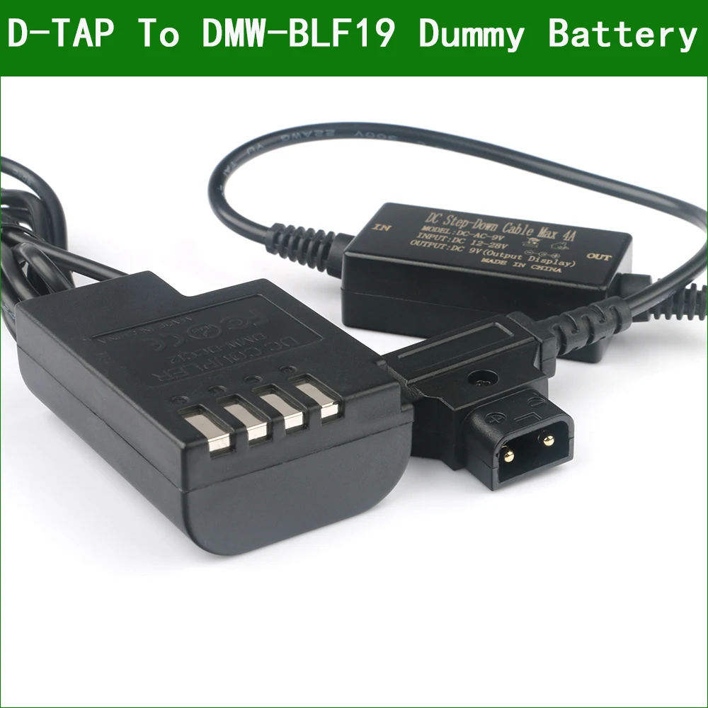 D-Tap Per Dmw-Blf19 Dummy Batteria Dmw-Dcc12 Dc Accoppiatore Per Panasonic Dmc-Gh3 Gh4 Dc-Gh5 Gh5S Gh5 Ii G9 G9Lgk