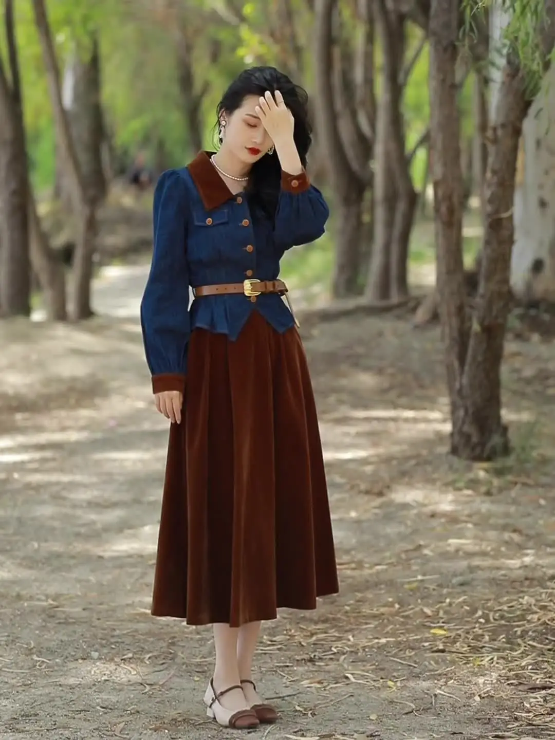 maroon dress with denim jacket Maxi Dress Burgundy Dress With Jean Jacket Best Polka Dot Dress With Denim  Jacket 2026 Betsey