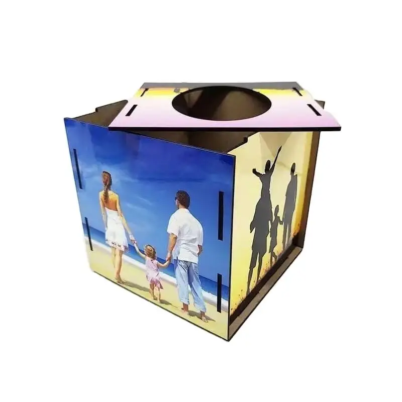 

Бесплатная доставка, 5 комплектов, 6 дюймов, сублимационные заготовки, кубический держатель для салфеток для ванной комнаты, столешницы/спальни, комода/офисного стола