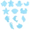 12pcs Play Sand Molds Beach Sand Toys Set Sand Tray Toys Sand Fish Octopus Molds For Kids(Small/Ocean/ Random Color) 2