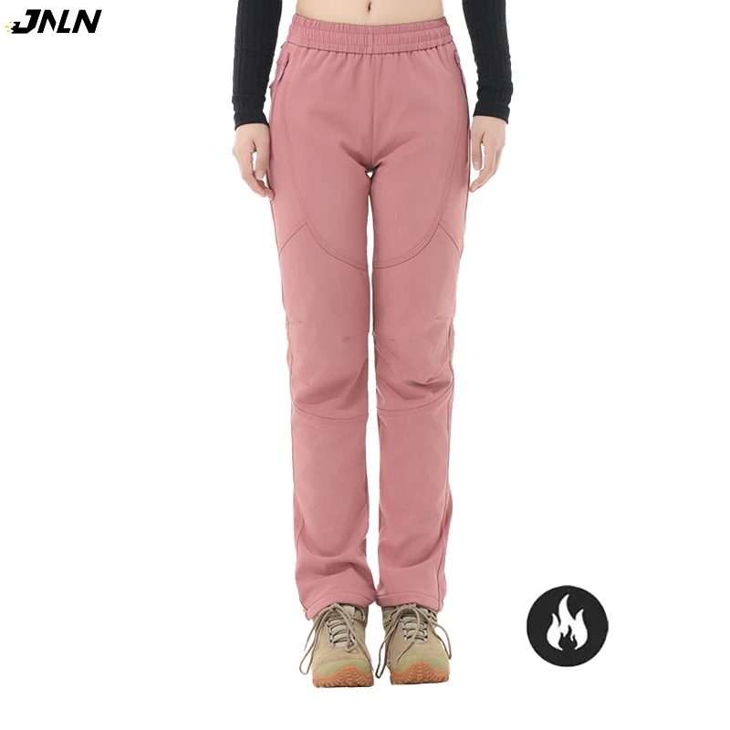 Women Winter Fleece Pants Waterproof Warm Hiking Camping Climbing Sports Trousers Trekking Mountaineering Windproof Pants