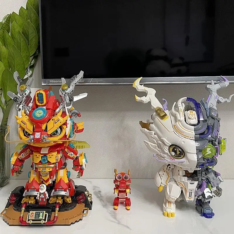 

2024 space-time dragon building blocks assembled educational children's toy semi-mechanical ornament model New Year's gift