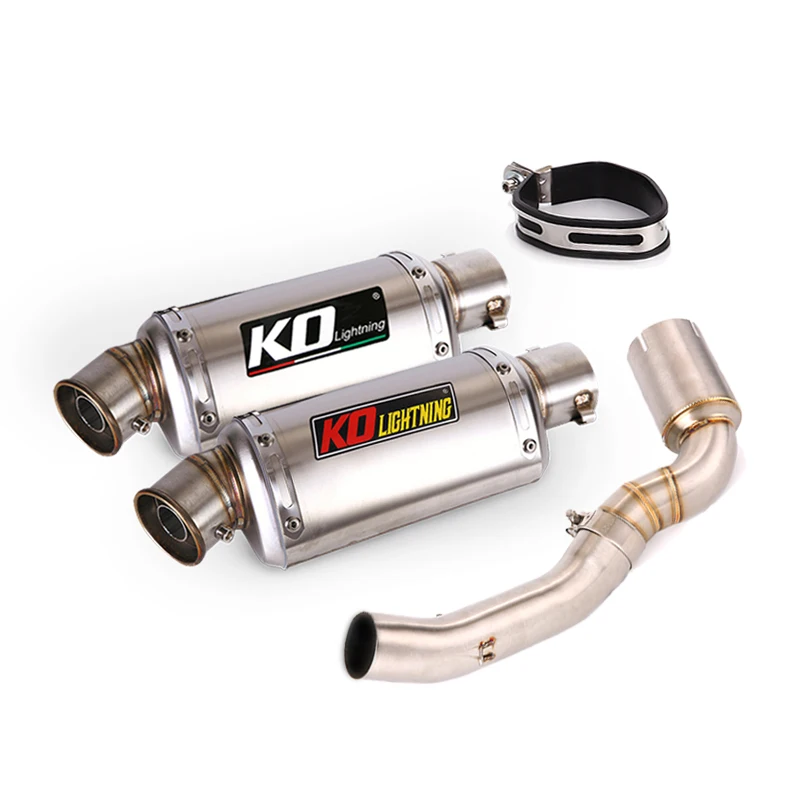 

Motorcycle Exhaust Pipe Escape Muffler link Mid Pipe Section 51MM Slip On Removable DB Killer Modified For Duke 200 390 21-22