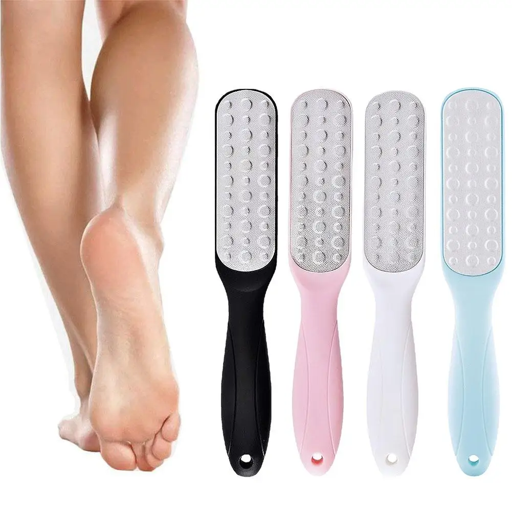 

Foot Scrub Tool Remove Old Dead Skin Pedicure Device Device Steel Double-sided 4 Grinding Tool Exfoliating Foot Color E4D0