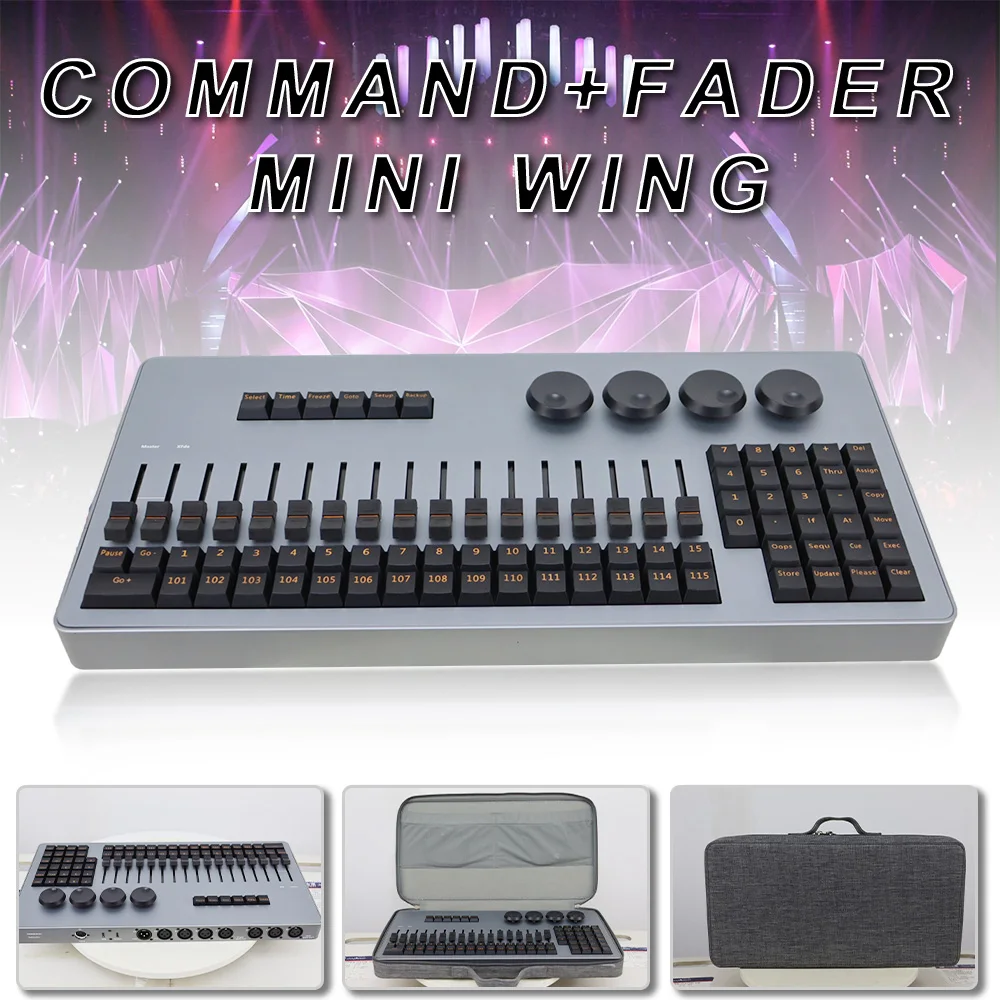 Lighting Console Command Fader Mini Wing Professional DMX Controller Connect On Computer For MA 2 Software Stage Lights Dj Disco