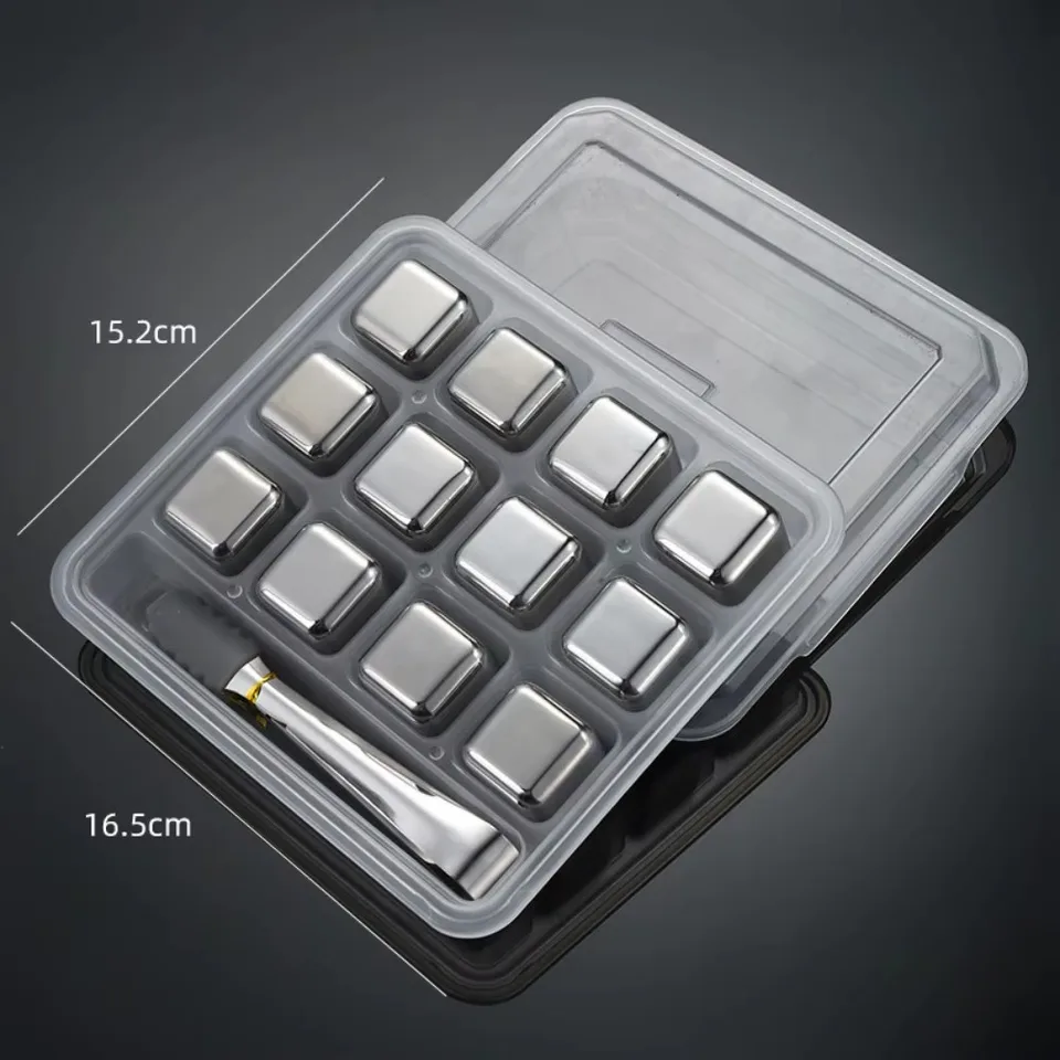 Cubetti Di Ghiaccio Riutilizzabili, 12 Cubetti Di Ghiaccio Riutilizzabili Cubetti Di Ghiaccio Quadrati Riutilizzabili Cubetti Di Ghiaccio Congelati~p141461758