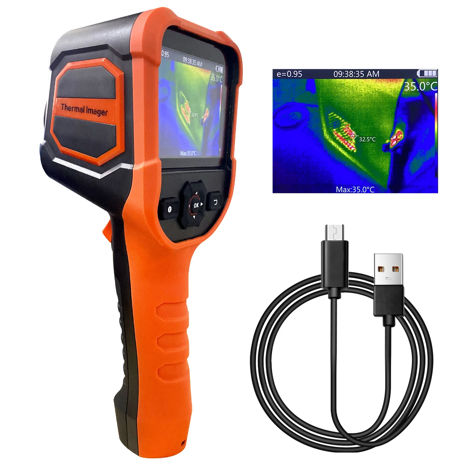 

210 * 160 IR Resolution Infrared Thermal Imager Handheld 300,000 Pixels Thermal Imaging Camera with 3.5" Color Display Screen