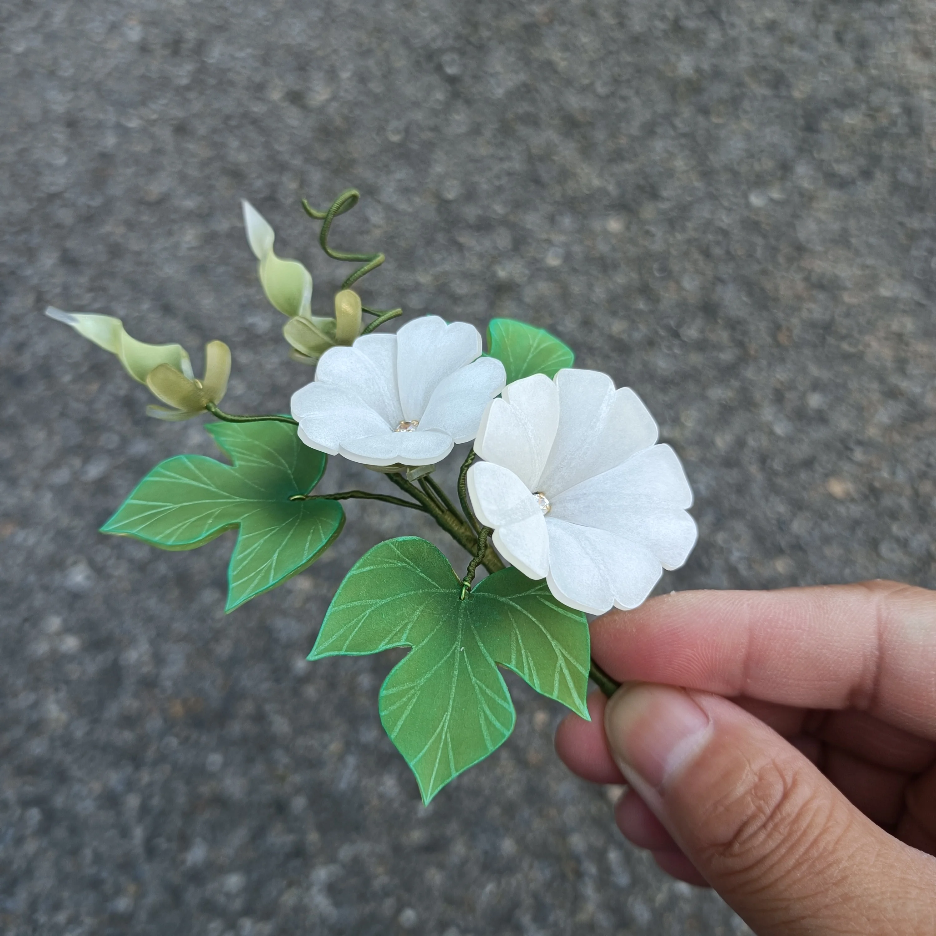 LALAVARA 맞춤형 나팔꽃 여성 헤어 장식
