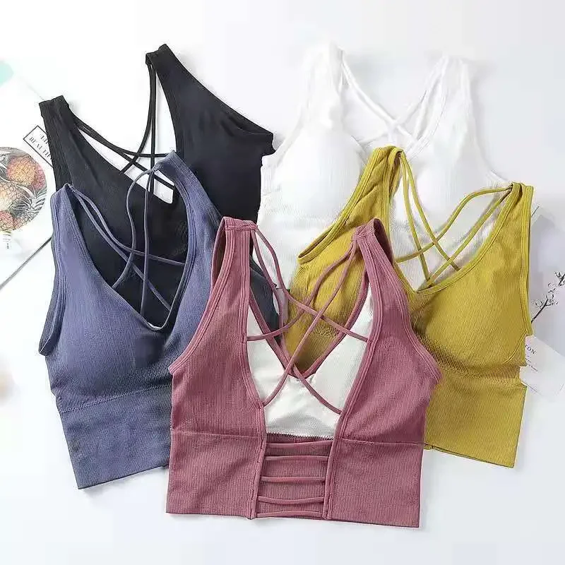 

New Beauty Back Sports Bra Women Shockproof Sexy Breathable Athletic Fitness Running Gym Vest Tops Sportswear Crop Push up Top