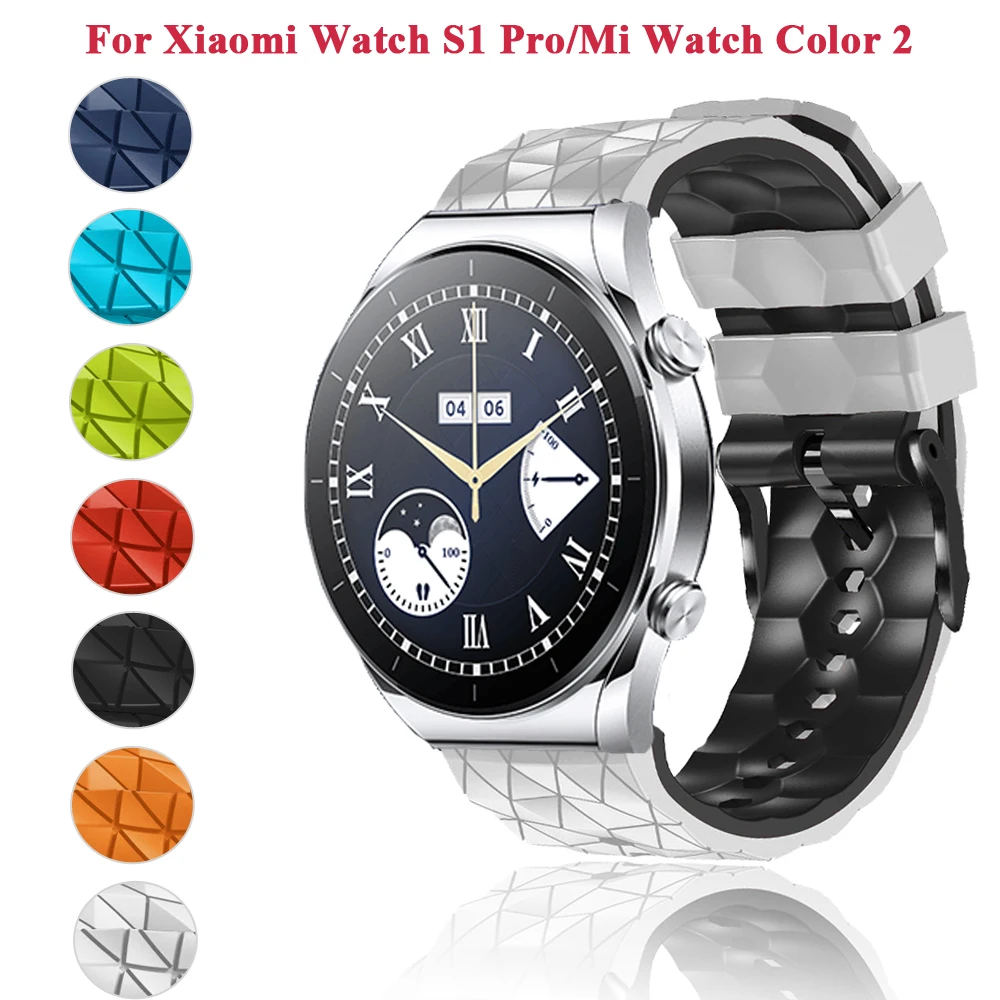 

Silicone Sport Strap For Xiaomi Watch S1 Global Version/S1 Active Bracelet 22MM Wristband for Mi Color 2/S1 Pro Strap Smartwatch