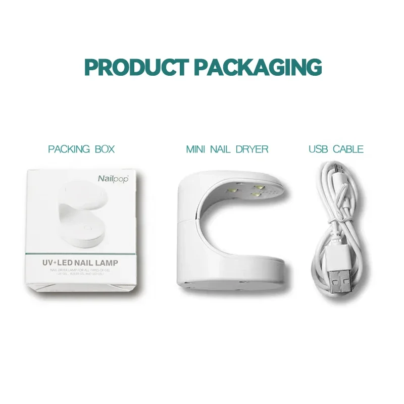 NAILPOP Small Nail Lamp Dryer UV LED USB Lamp Manicure Curing Gel Polish Egg Shape Design Machine Single Finger Nail Art Tools 5