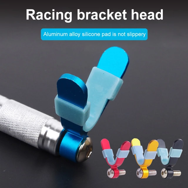 Fishing Pedestal Rod Holder Head U-Shaped Fishing Pole Grip Bracket Head  Adjustable 8mm Anti Slip