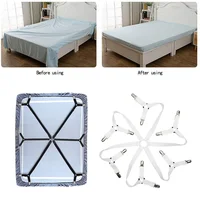 12 Clips Fixed Holder Adjustable Elastic Bed Sheet Holder Mattress Clip Fasteners Cover Blankets Grippers Fixing Non-Slip Strap 1