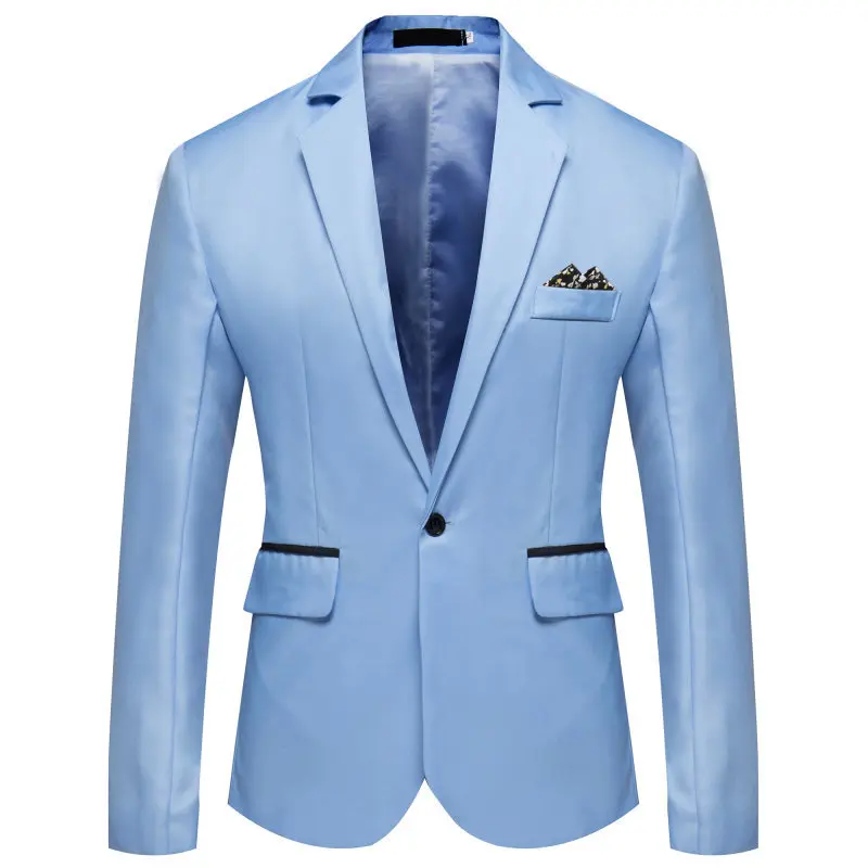 New Men's slim-fit single-breasted suit jacket youth fashion casual nightclub host nightclub host banquet blazer