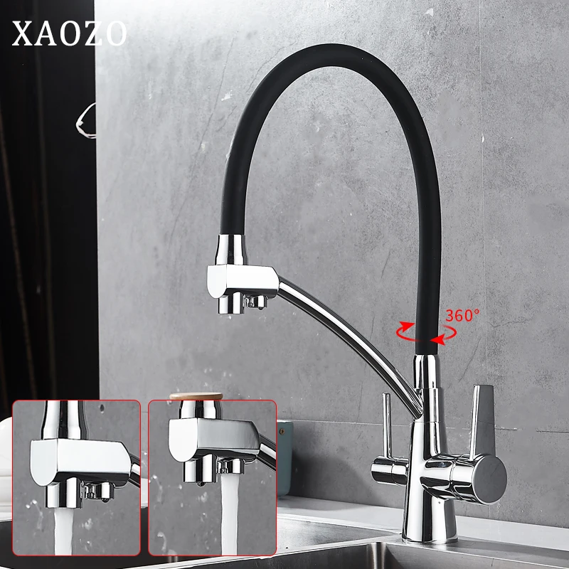 Kitchen Faucets Mixer Pull Out faucet with filtered water taps purify sink tap  torneira brass Hot Cold Drinking water