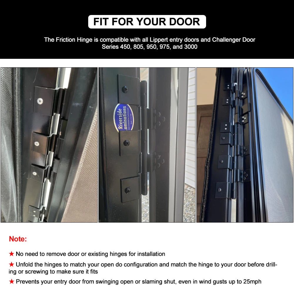 RV Entry Door Friction Hinge Kit For 5th Wheel Travel, 46 OFF