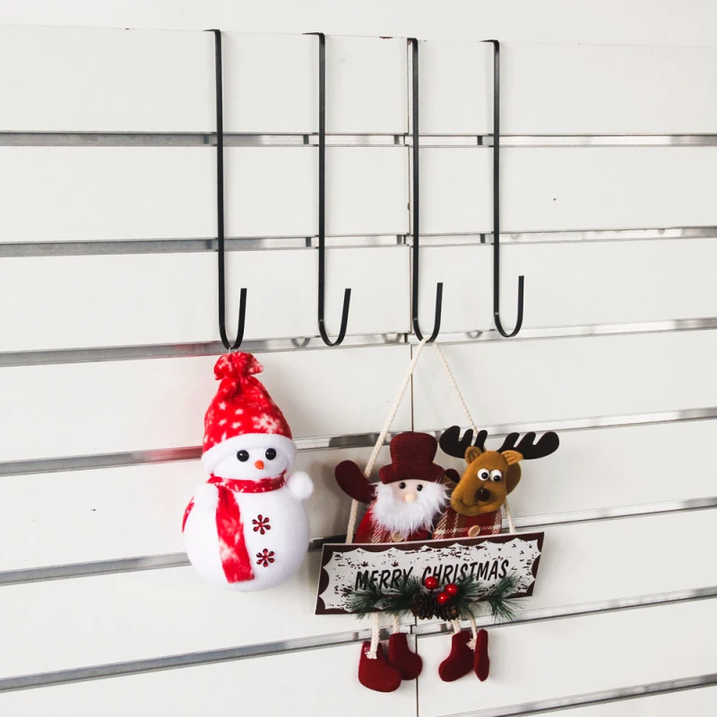12/15 Inch Wreath Hanger Hooks Over Door Metal for Christmas Easter Wreath Front Hanger Xmas Party Supplies