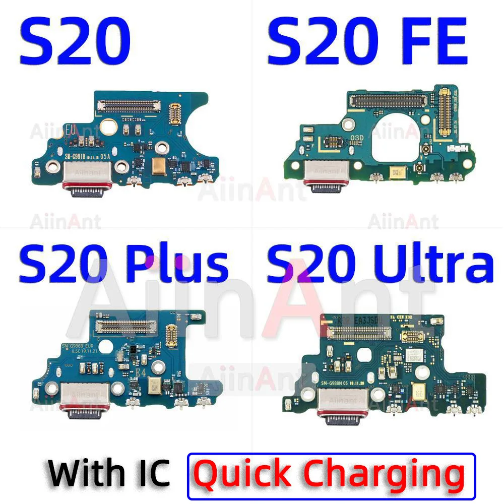 

USB Mic Board Dock Charger Connector Quick Charging Port Flex Cable For Samsung Galaxy S20 Ultra Plus FE G780F G981B G986B G988B