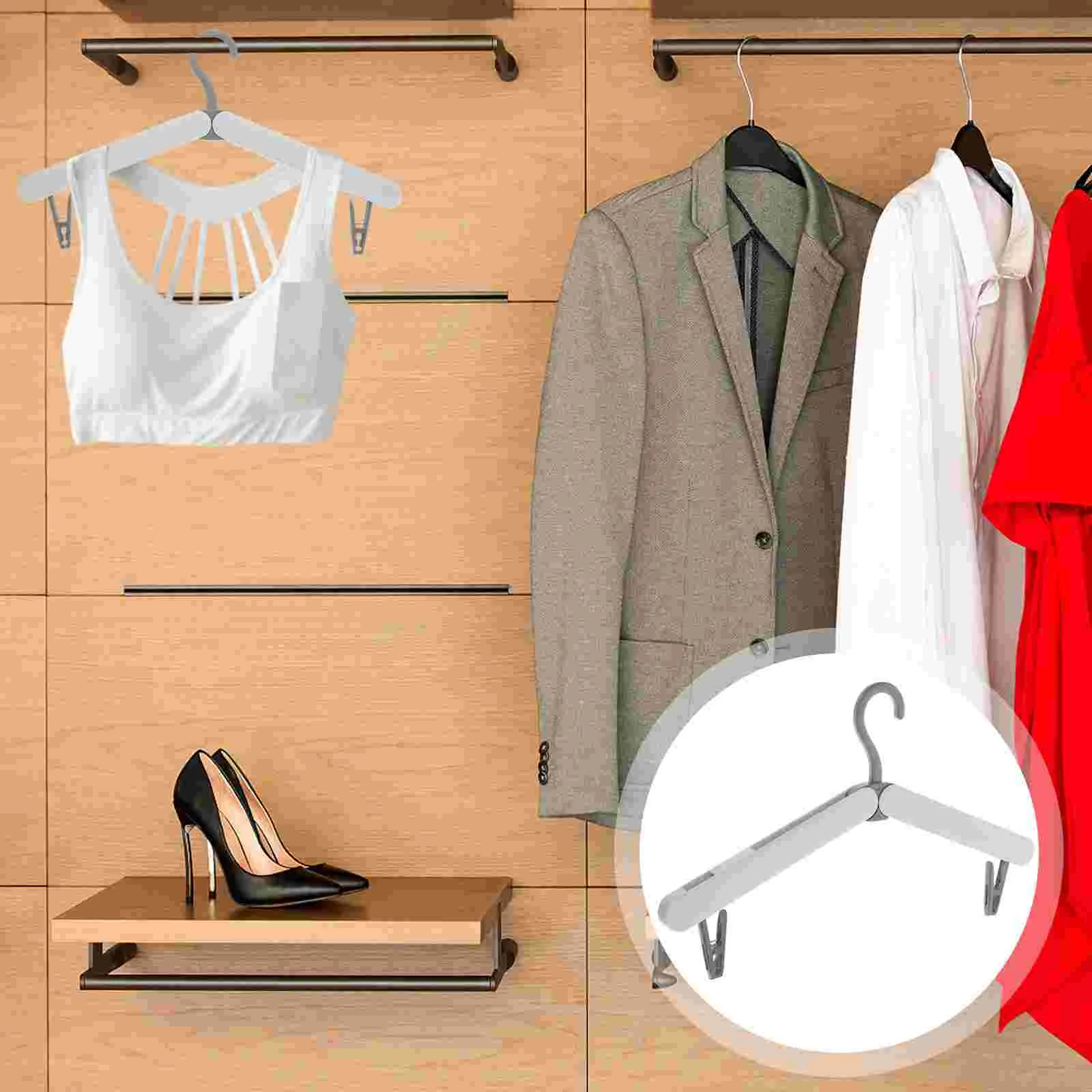 

Foldable Folding Hanger Student Drying Rack Abs Collapsible Hangers for Clothes