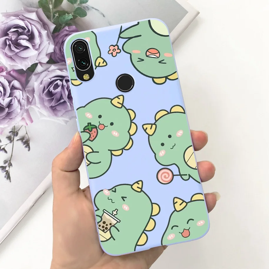 Cute Bear Dinosaur Soft Silicone Back Cover for Huawei Y6 2019 Series