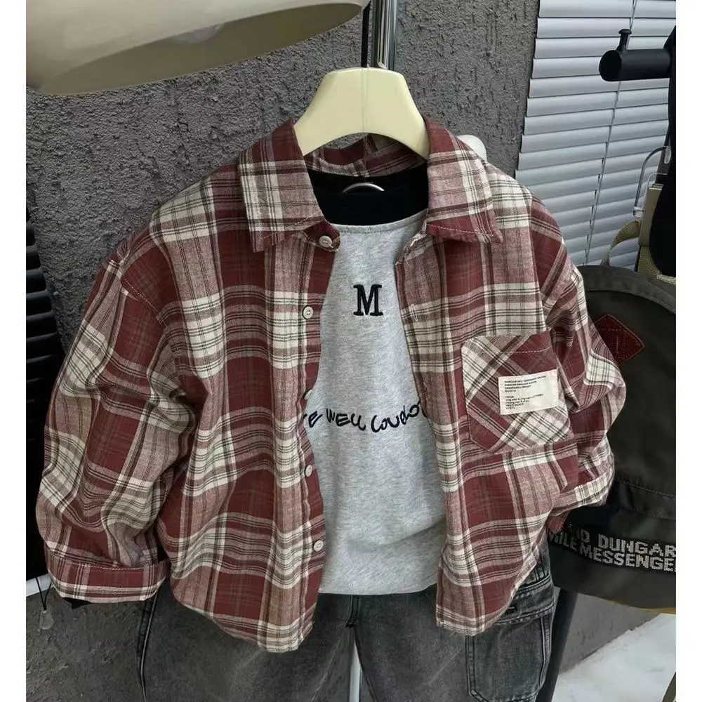 Spring Autumn Kids Baby Boys Cotton Clothes Shirt Toddler Girls Tee Clothing Children Wears Infant Blouse 1 2 3 4 5 6Years