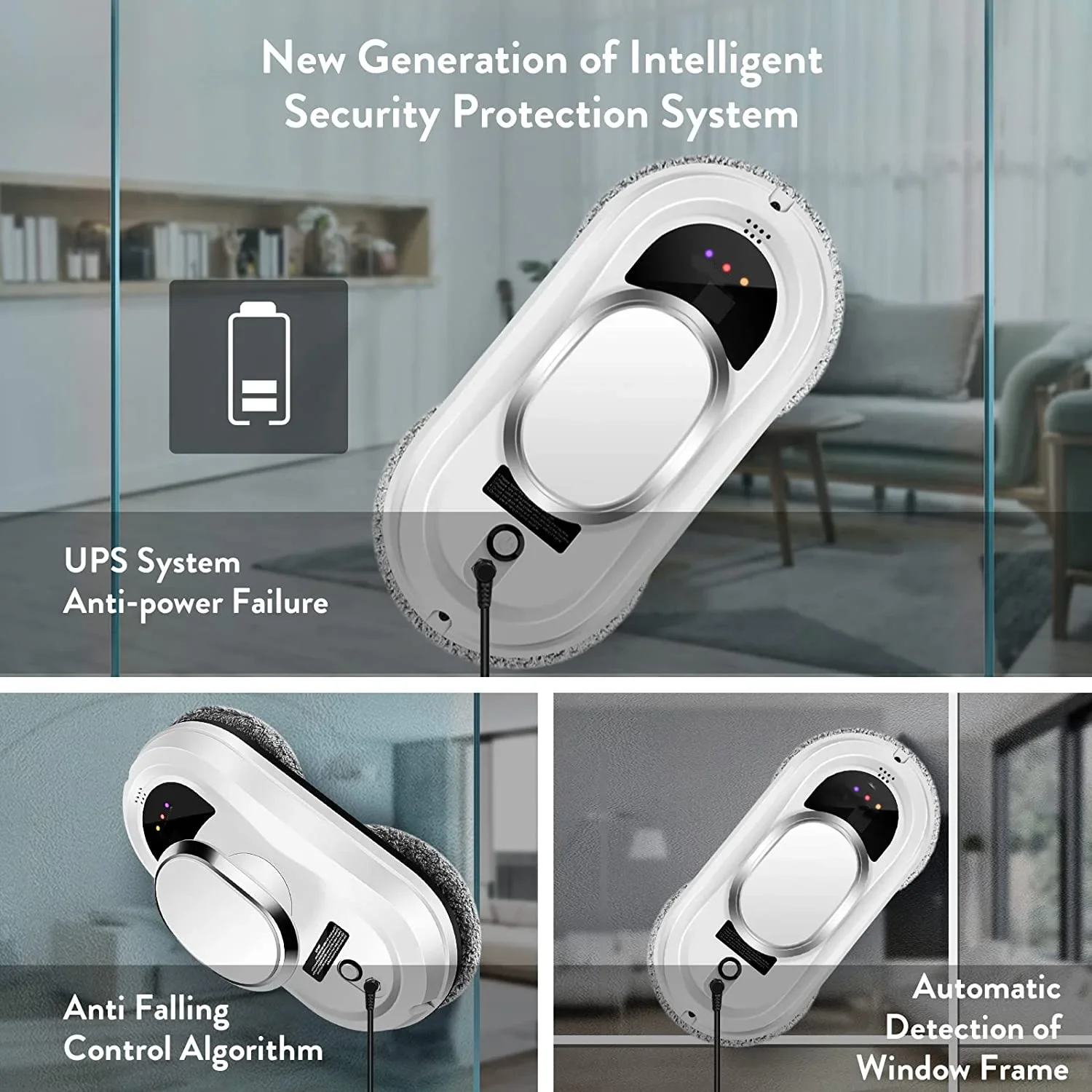 Hot Selling Product Huidi HCR-01 Window cleaner robot smooth surface automatic vacuum clean Glass cleaning robot