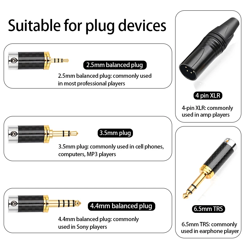 Фото Hi-Fi HD600 обновленный кабель для наушников OCC серебристый смешанный 4,4 XLR сбалансированный 16 Core OCC наушники для Sennheiser HD580 HD650 HDxxx №5