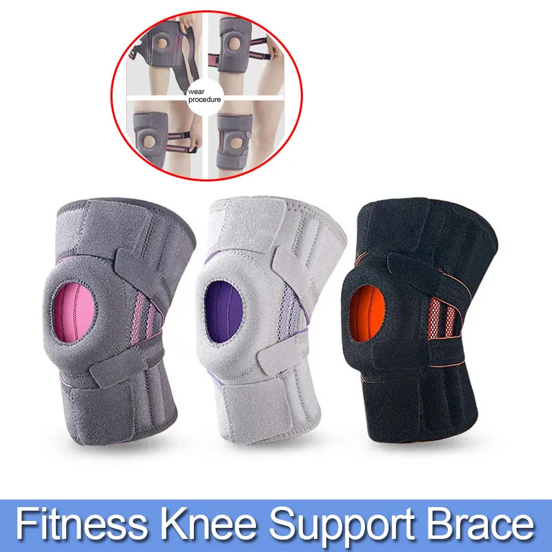 

Fitness Knee Support Brace-Elastic Sport Compression Knee Pad Sleeve-For Running Cycling Skiing Basketball Volleyball