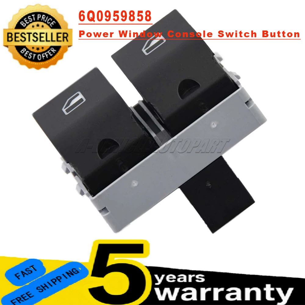 

Автомобильное Электропитание оконная консоль кнопка переключатель ABS передний Электрический 6Q0959858 6Q0959858A для VW Seat Ibiza Cordoba POLO 9N 2001- 2009