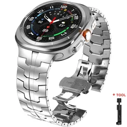 Stainless Steel Bracelet Band for Smartwatch - Premium Metal Wrist Strap (Silver - Tool)