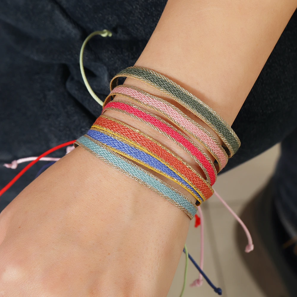 Vintage Nepal Tibetan Weaved Lucky Fabric Bracelet for Women Men Colorful Ethnic Friendship Cloth Bracelet Jewelry cloth braided bracelet