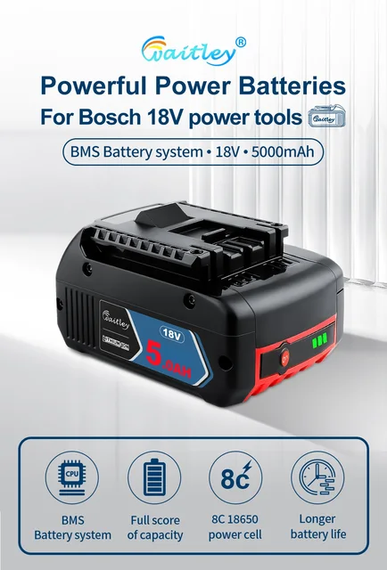 18v 6000mah Battery Bosch, Bosch 18v Power Tool Battery