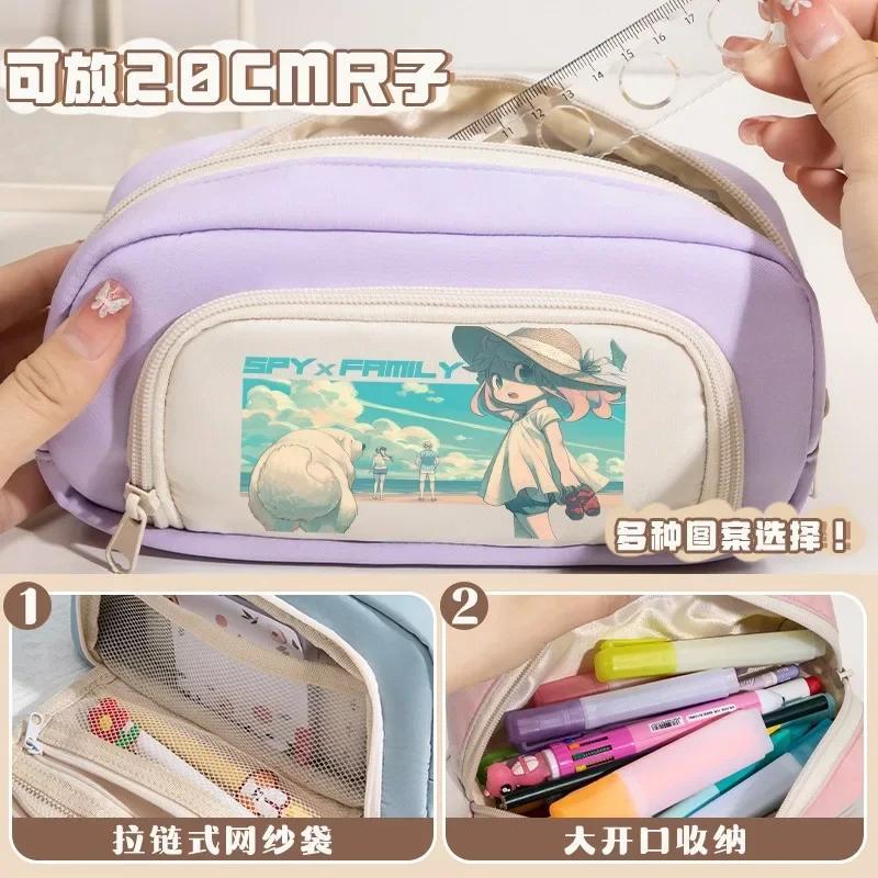 Black Blue Purple Pink Brown,Spy x Family,Anime Pencil Case Pen