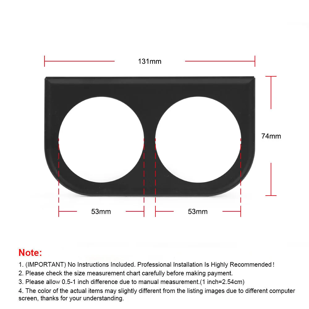 52mm 압력 게이지 Psi 블랙 유니버설 자동차 싱글 더블 트리플 홀더 LHD RHD 스탠드 어댑터 포드 서포트 시계 추가