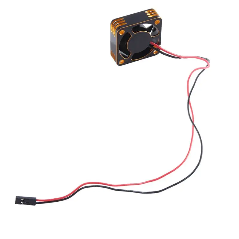 A97I-금속 쉘 ESC 모터 25Mm 냉각 팬 RC 자동차 예비 부품용 고속 열 방출 팬 쿨러 골드