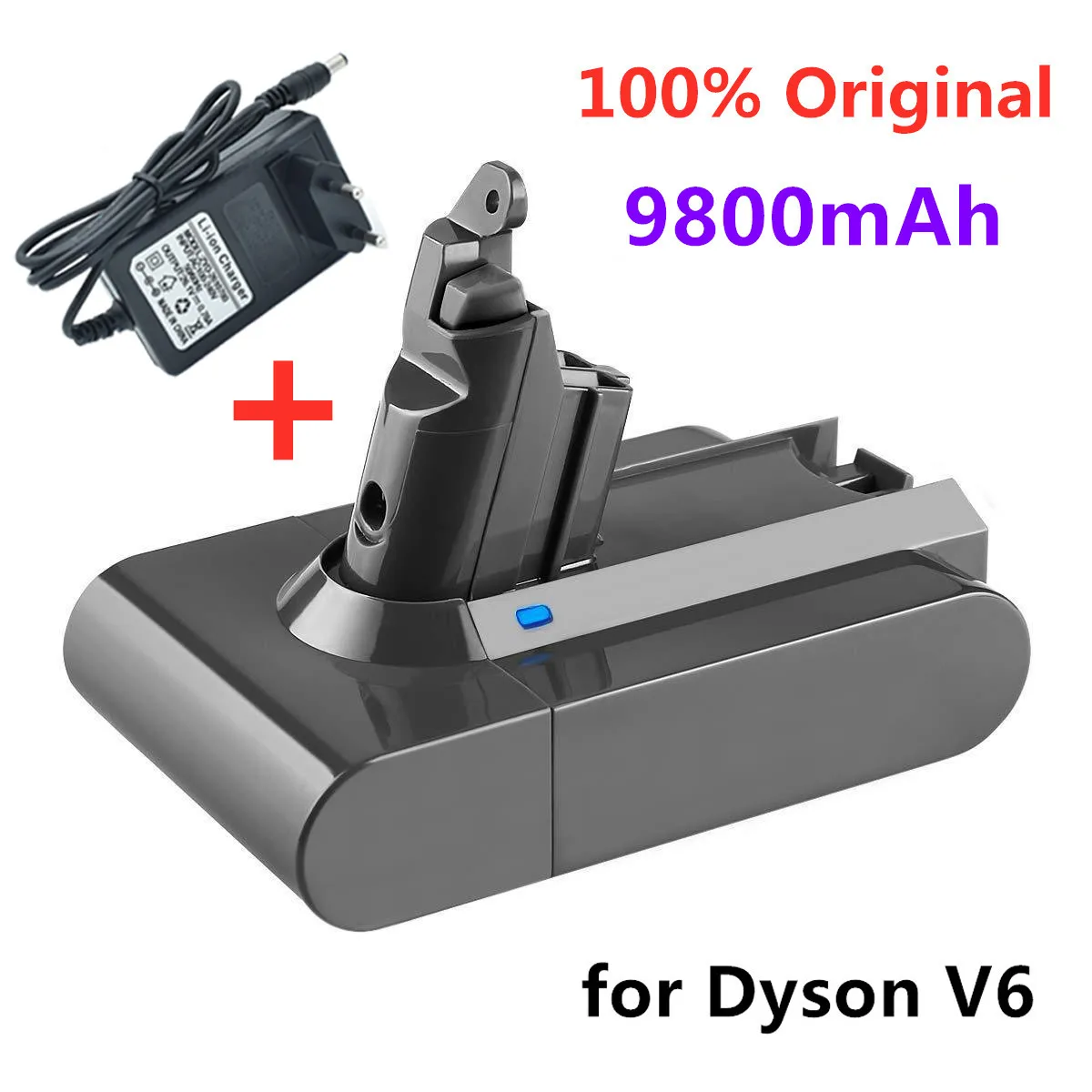 21.6V 9800Mah Li Ion Batterij Voor Dyson V6 DC58 DC59 DC62 DC74 SV09