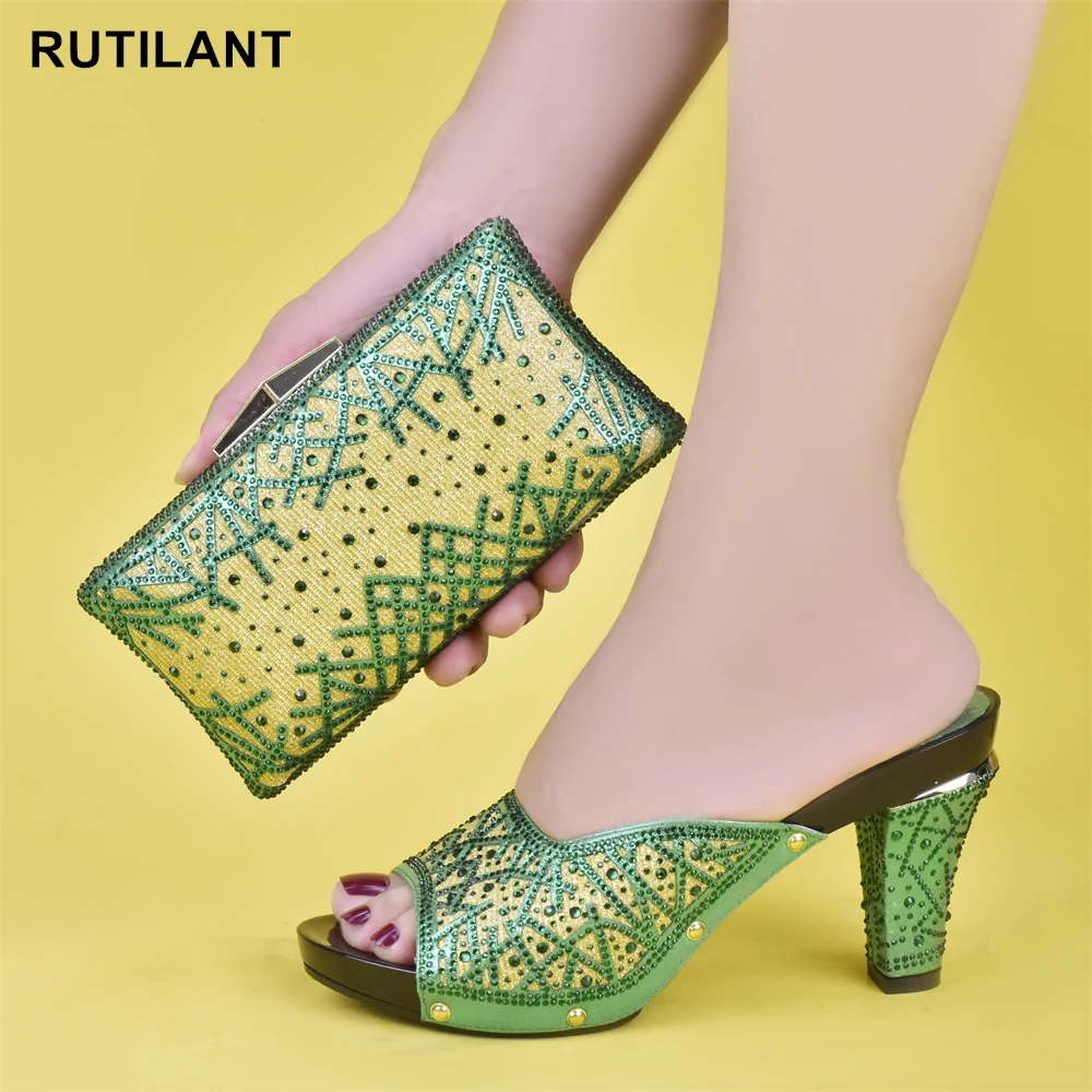 Italian Shoe and Bag Set for Party In Women Nigerian Women Shoes and