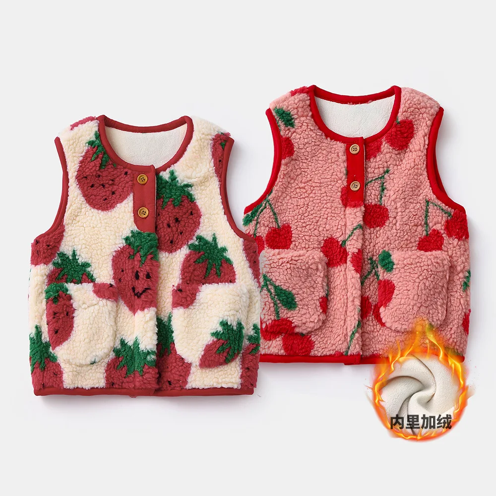 Baby Girls Fleece Vest for Winter