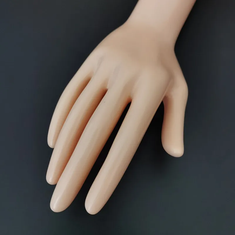 60cm 길이 여성용 오른손 모델 보철 손 긴팔 디스플레이 슬리브 아이스 슬리브 기침 방지 장갑 지지대 흰색 피부색