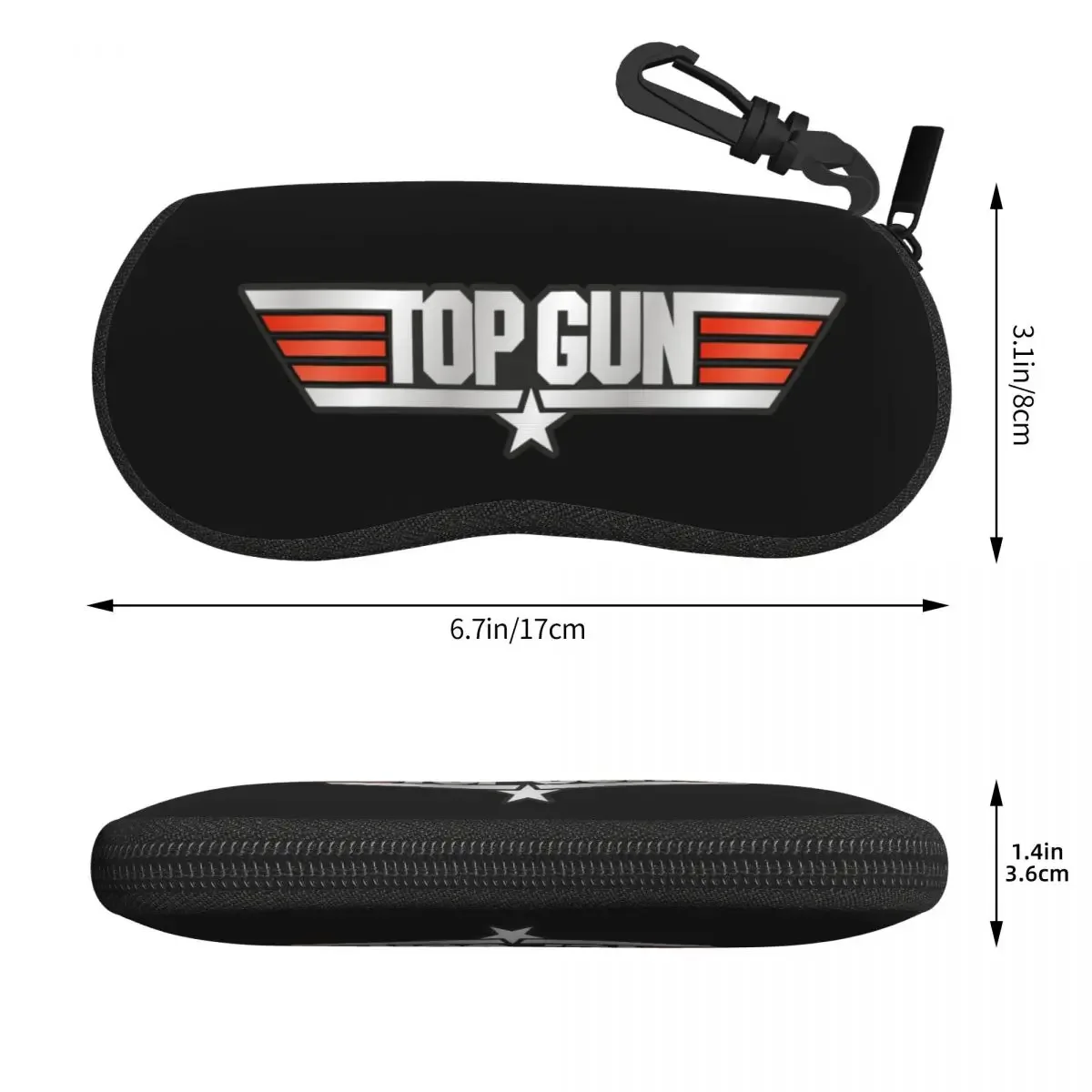 Top Gun Glasses Case Men Women Fashion 80s Movies Eyeglasses Storage Box Gift Sunglasses Box