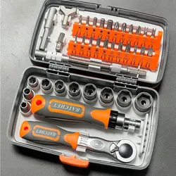 Effortless Ratchet Screwdriver Set with Magnetic Tips and Versatile Bits (38pcs)
