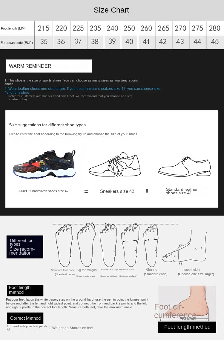 new kumpoo Badminton Shoes For Men women Breathable High Elastic Non-slip Sports Sneakers tennis